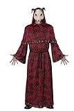Fun Costumes Masked Evil Costume, Red and Black Robe Costume, Satanic Panic Demonic Cult Leader Costume for Adults - Large/X-Large