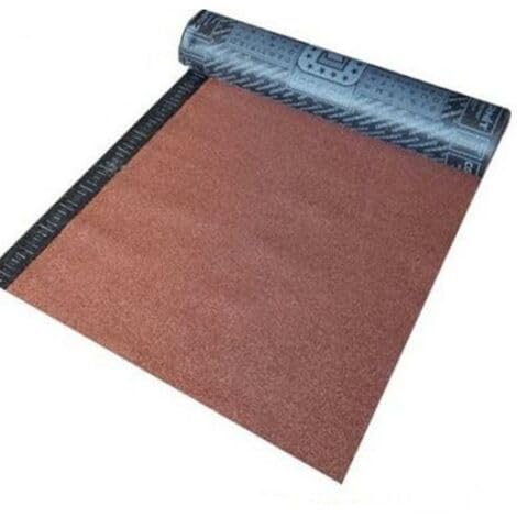 Guaina Bituminosa Ardesiata Autoadesiva e Impermeabilizzante ROSSA super riflettente 3,5 kg/mq -10° - Rotolo 10 Mt - Polyglass