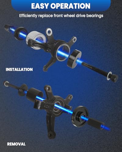 SIXIWANZI Kit de prensa de rolamento de roda de 24 peças para fácil remoção e instalação Kit de pren