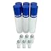 Beauticom Glass 10ml ~ 1/3 oz Roller Bottles with Metal Cap, Stainless Steel Roll Balls for Essential Oil, Aromatherapy, Perfume, Lip Gloss, Lip Balm, Roll on Bottles (6 Bottles, BLUE)