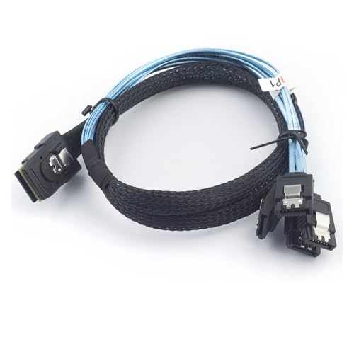 Cable Reverse S-AS SFF-8087 36P a 4 SATA 7pin 1.0 m miniatura 2
