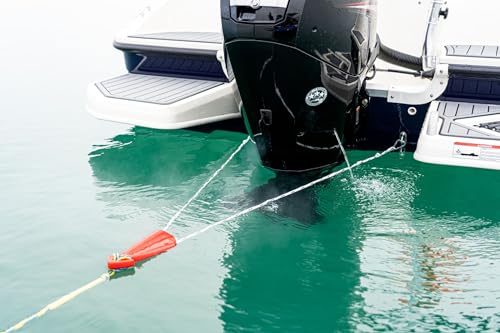 Mesle Schleppdreieck Combi 1 Person, selbstzentrierend, Länge 305/244 cm, schwimmend, Quick-Connect-Haken, schwarz-rot-Weiss, incl. Rope Keeper