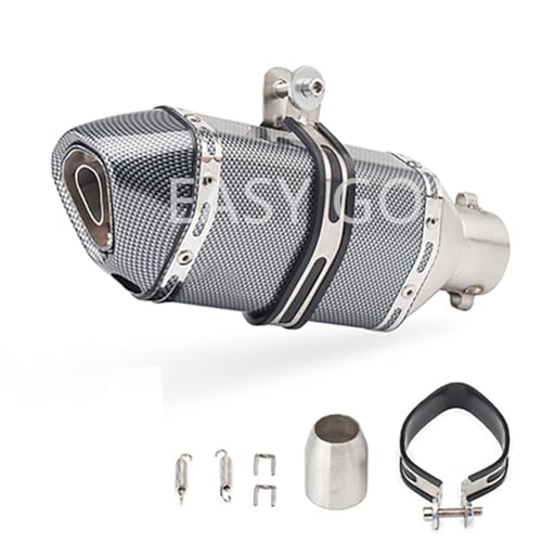 スリップオンマフラー 汎用 バイクサイレンサー 38mm 差込口 50.8mm (B, 300mm)