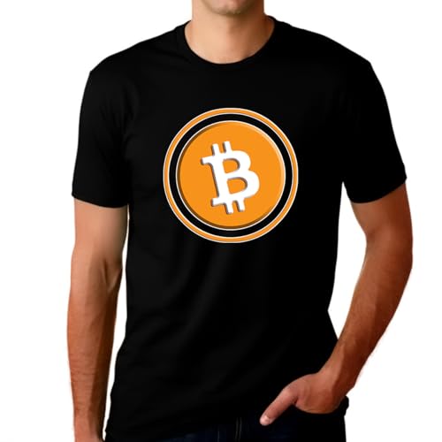 Fire Fit Designs Bitcoin Shirt for Men Bitcoin Logo Crypto Shirt Cryptocurrency Bitcoin Gift BTC Bitcoin Graphic Tees