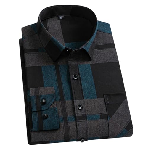 Camisa de algodón de fácil de limpiar USTZFTBCL slim fit con botones