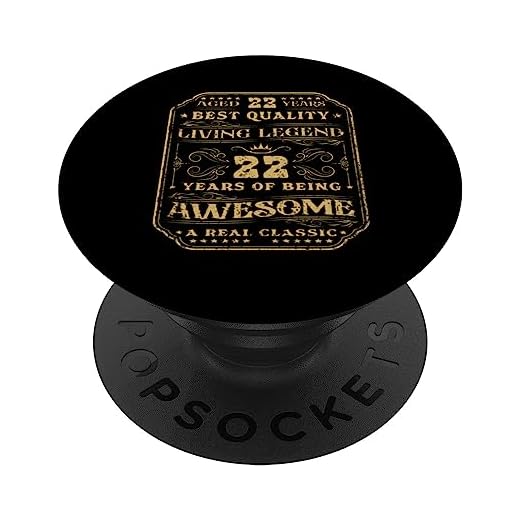 22 Años De Ser Increíble 22 Años 22 Cumpleaños Hombre PopSockets PopGrip Intercambiable