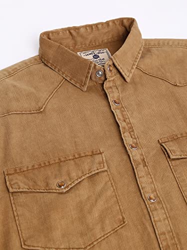 Image of Dennis Lingo Men's Solid Slim Fit Cotton Casual Shirt with Spread Collar & Full Sleeves