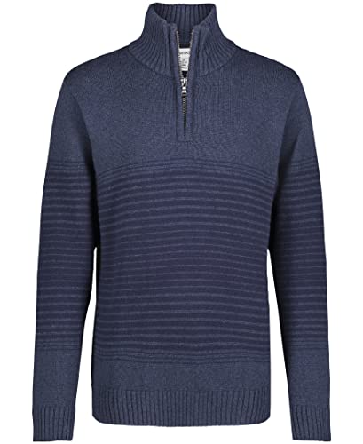 Calvin Klein Boys' Half Zip Pullover Sweater, Ribbed Neckline & Logo Detailing, Blue Stripe, 10-12 #TOP6
