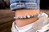 miss hippie dresden öffnungszeiten  Surfer Fußband für Damen - Made by Nami Handmade Boho Strand Schmuck - Fußkettchen Mädchen Frauen - Festival Fußbändchen - 100% ökologische Baumwolle und Wasserfest - Hippie Fussband Weiß