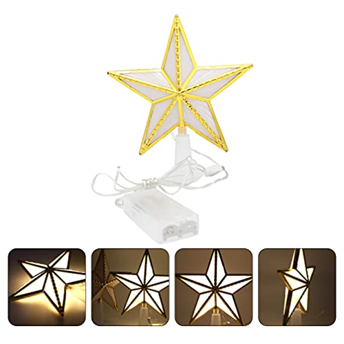 1 Unidade Estrela Do Topo Da Árvore Do Pentagrama Pingentes Decorativos De Férias Luz Decorativa Em