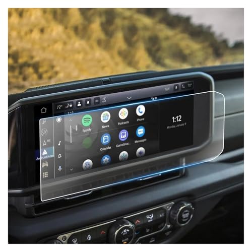 Verre trempé 12,3 pouces haute résistance anti-rayures pour console tactile Wrangler 2024