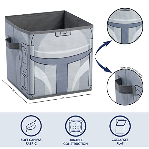 Image of Star Wars The Mandalorian Grogu aka The Child Collapsible Storage Cubes, Set of 2, 10 inchx10 inch