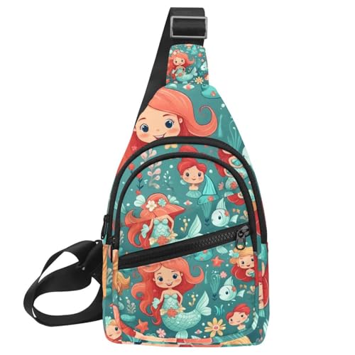 Mochila cruzada de sirena con correa ajustable que evita molestias