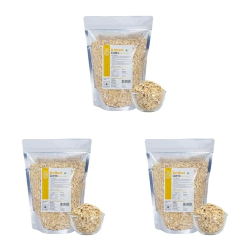 Image of Sattvic Foods Jumbo Rolled Oats (1.5 kg) | Gluten-free, Large Old Fashioned Rolled Oat Flakes | High in Fibre and Protein | Make Oatmeal, Overnight Oats, Muesli, Granola bars, Use in Baking