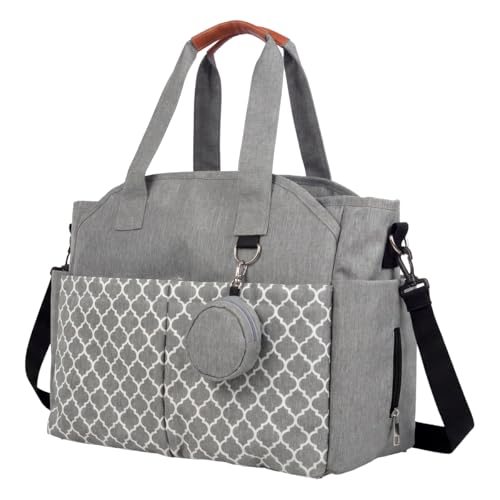 Bolsa Saída Maternidade Grande Bebê com Trocador Portátil Impermeável e Porta Chupeta Moby Cinza Maxi Baby