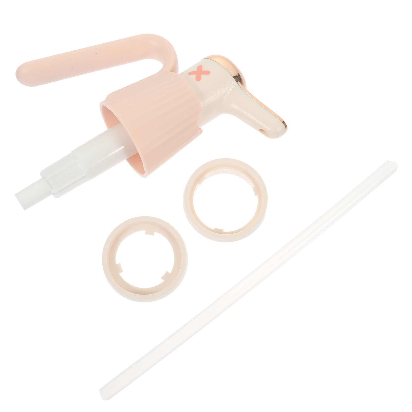 GRIRIW Ketchup Pump Nozzle for Syrup Bottles Push Type Oyster Sauce Dispenser with Finish for Smooth One Handed Dispensing and Upgrading Old Pump Tops