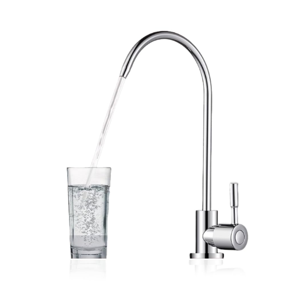 Rubinetto Depuratore Acqua 1/4'' Acciaio Inox - Girevole 360° Per Cucina | Compatibile Con Osmosi Inversa E Filtri Acqua | Facile Installazione - Foto 10