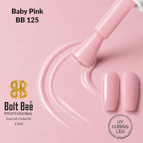 Image of Bolt Bee Gel Nail Polish with Glossy Finish | Gel Paint Soak Off UV Led Non-Smudging,Long-Lasting Nail paint | Highly Pigmented Gloss Touch Polish For Home Manicure & Salon | Gift Set for Women-15ml