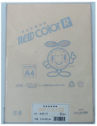 リンテック 色画用紙 ゴークラニューカラーR A4 はだいろ50枚NO103