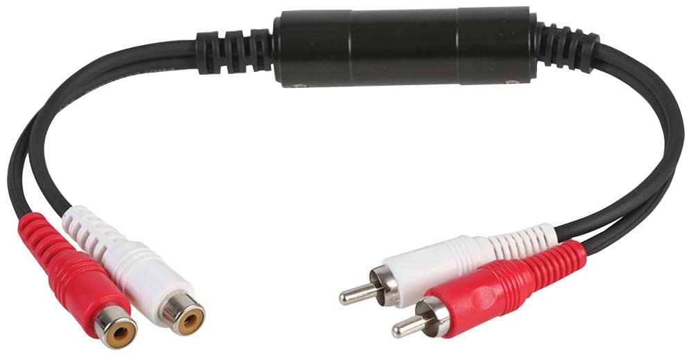 PULSE PLS00600 Ground Loop Isolator, L/R phono (RCA) Plugs to L/R phono (RCA) Sockets