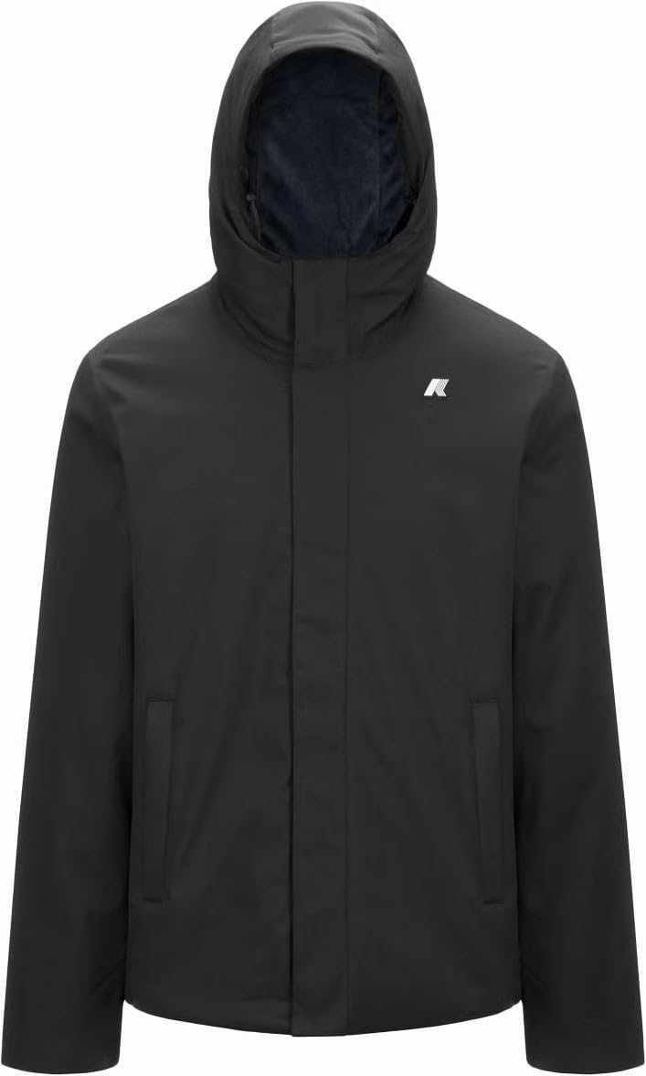 K-Way-logo Jacko Twill Marmotta Black P Blue Tg XL