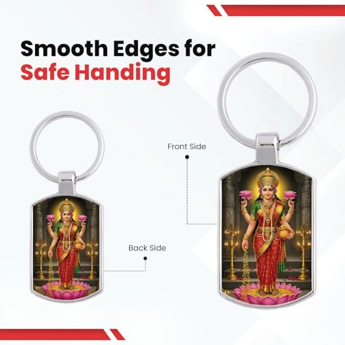Image of Stylish Metal Keychains with Permanent Glossy Print - Inspirational Quotes & Spiritual Designs - Perfect Key chains for loved ones, Personal Use, Gifts & Return Gifts
