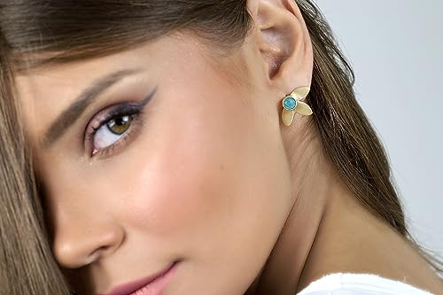 Boucles d'oreilles fleur d'amazonite, le cadeau délicat idéal pour elle