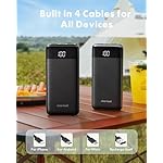 Portable Charger with Built in Cables, Portable Charger with Cords Wires Slim 10000mAh Travel Essentials Battery Pack 6 Outputs 3A High Speed Power Bank for iPhone Samsung Pixel LG Moto iPad - Image 3
