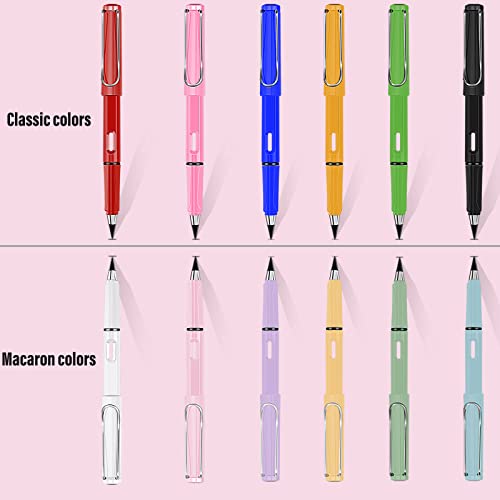 Ablink 6Pcs Everlasting Pencil, Inkless Pencils Eternal With 6Pcs Replacement Nibs, Infinity Pencil Magic Pencils, Portable Reusable Erasable Writing Pencil, For Writing Art Sketch Painting Tool #TOP6