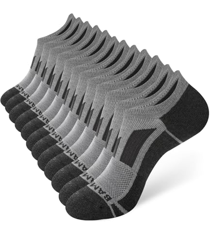 Image of BAMBOO COOL Men's No-Show Socks Low Cut Breathable Moisture-Wicking Socks Non Slip Running Workout casual, 6 Packs