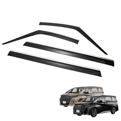 RXCARGO 車用サイドバイザー アルファード ヴェルファイア 40系 R5年6月 - シルバー 雨よけ バイザー 車用サイド 車種専用 日よけ用品 カーアクセサリ 日避け 日よけ 車用 カーパーツ カスタム 換気 窓 ドア 遮光 パーツ