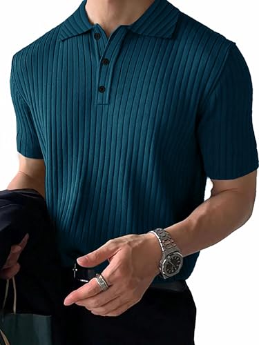Image of Noble Monk Relax Fit |Textured| Lycra | Polo Neck T-Shirt