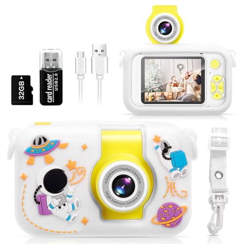 ARNSSIEN Kids Camera Toy for 3 4 5 6 7 8 9 10 11 12 year old Girls/Boys,Kids Digital Camera for Toddler with 180°Flip Lens&2.4in IPS Screen,Birthday Festival Present Toy for Girls/Boys,32 GB