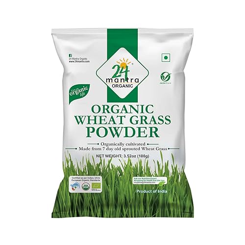24 Mantra Organic Wheat Grass Powder – 100gms | Pack of 1 | 100% Organic | Chemical Free & Pesticides Free 24 Mantra Organic Wheat Grass Powder – 100gms | Pack of 1 | 100% Organic | Chemical Free & Pesticides Free
