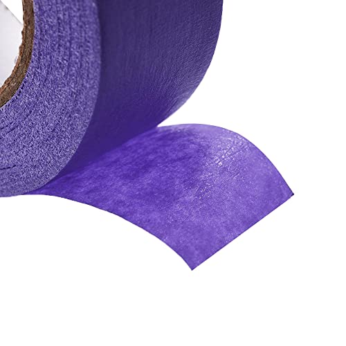 Image of uxcell 3Pcs 25mm 1 inch Wide 20m 21 Yards Masking Tape Painters Tape Rolls Purple