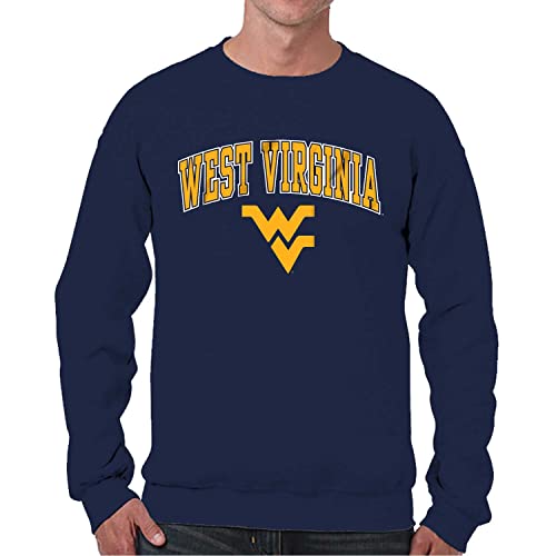 Image of NCAA College Sweatshirt Fleece Crewneck Pullover for Men and Women | Officially licensed NCAA college gameday crewneck pullover - 9 oz fleece lined sweatshirt with arch and logo design