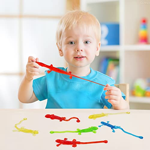 Nuobesty 60Pcs Vinyl Stretchy Sticky Toy Assortment Novelty Sticky Finger Toys Including Stretchy Flying Frogs,Sticky Climber Men,Sticky Lizards,Sticky Hands For Kids Party Favors #TOP3