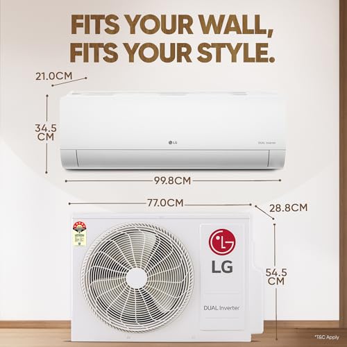 Image of LG 1.5 Ton 5 Star, Wi-Fi & Energy Manager+, DUAL Inverter Split AC (Copper, AI+ Convertible 6-in-1, Diet Mode Plus, 4 Way Swing, HD Filter with Anti-Virus Protection, US-Q19PWZE1, White)