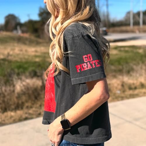 Custom #1 Fan Sweatshirt Printed Number Letter Personalized Vintage Sports T-Shirts Customize School Team Name Crewneck City Shirts Gift for Cheer Girls Mom Teen Unisex Varsity Game Day Sports Lovers2