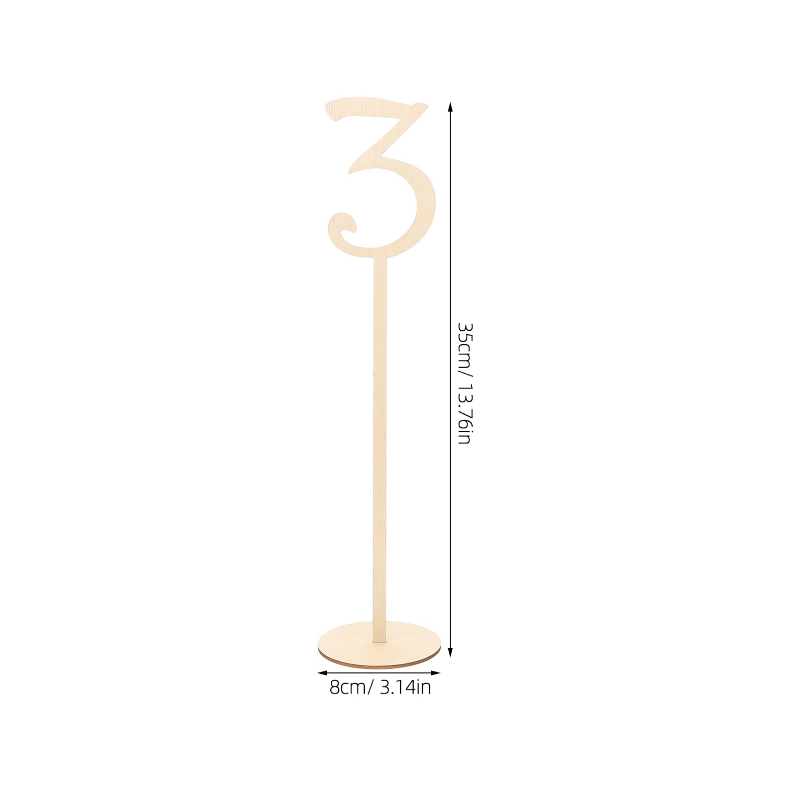 GOOHOCHY Rustic Wedding Table Numbers 10pcs Wooden Table Number Bases Simple Seating Arrangement