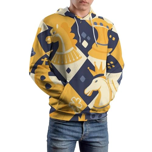 Échecs de dessin animé sweat à capuche avec motif graphique original taille S - 6