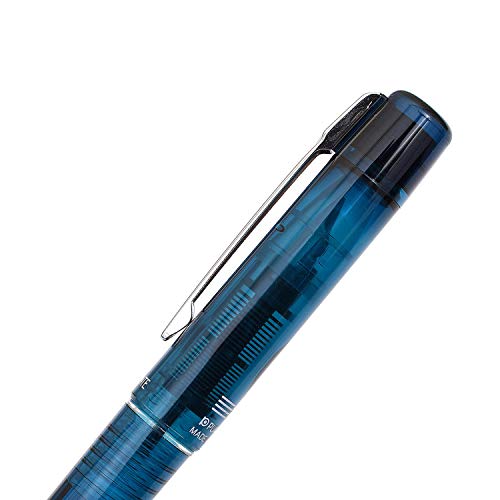 Image of PLATINUM Prefounte Fountain Ink Pen with SS Medium Nib, Translucent Night Sea Blue Barrel, Cap, Blue-Black Ink Cartridge Included, Slip & Seal Cap Design, Ideal for Adults Daily Use Beginners