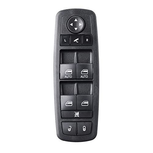 Driver Side Power Window Switch for 2012-2019 Dodge Grand Caravan,2012-2015 Chrysle Town Country,13-15 Ram 1500 2500 3500 Door Lock Switch Master Control-68110867AB-68110867AA-1S14250-901463(3+9Pin)