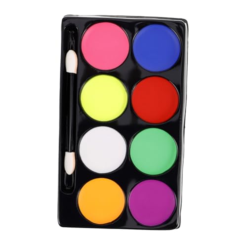 VALICLUD Paleta De Pintura Facial A Base De Aceite Para Niños, Kit De Maquillaje Artístico De 8 Colores Para Eventos De Halloween, Cosplay Y Fiesta, Duradero, Sin Humo, Fácil De Aplicar,