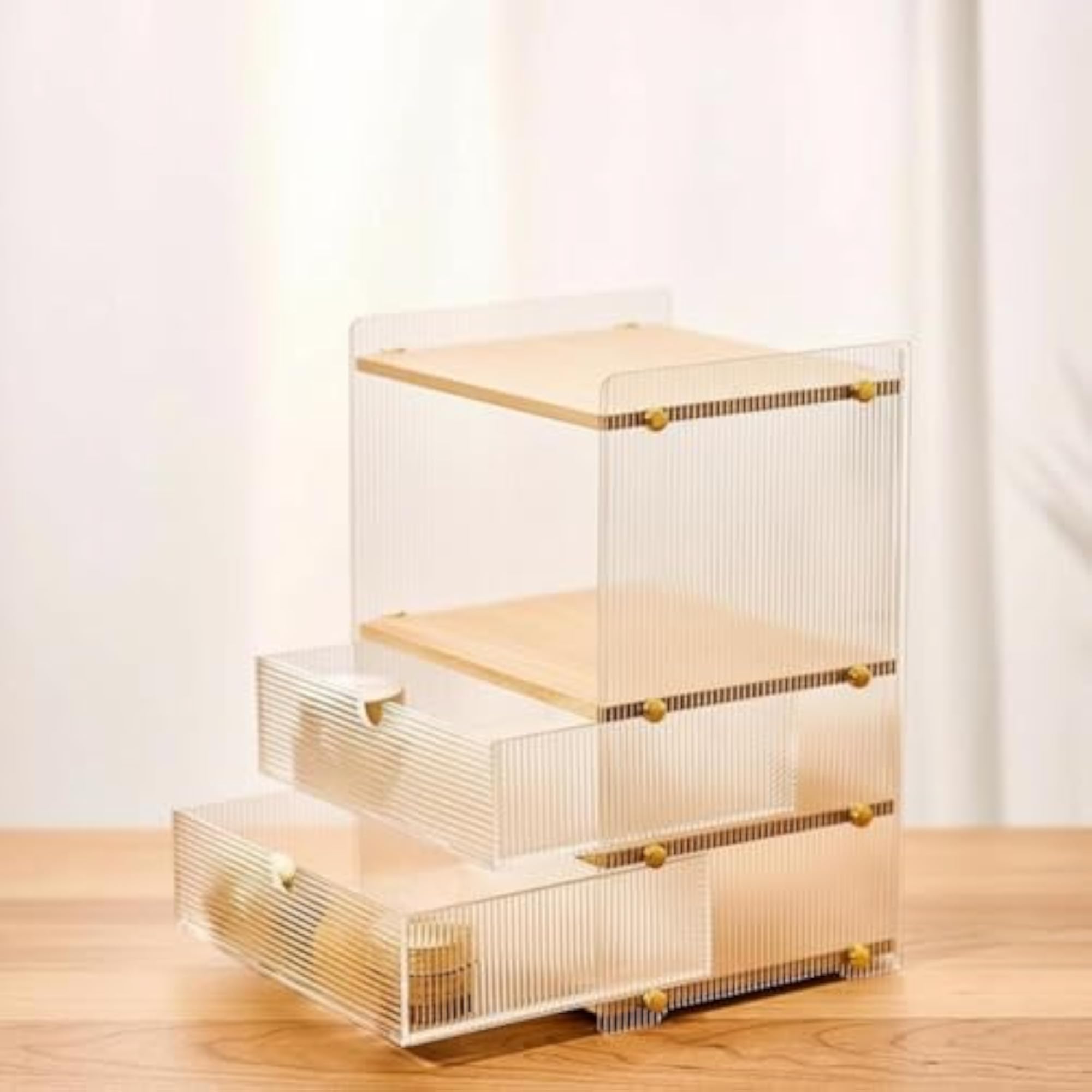 Acrylic Multi-Tier Drawer Storage Box, Large Capacity Organizer