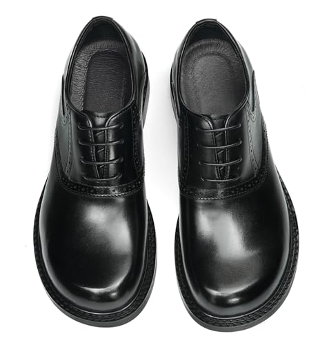 Santimon Men's Oxfords Dress Formal Shoes - Genuine Leather Wingtip Brogue Lace-Up Derby for Work,Wedding,Business,Church & Prom with Cushioned Insole4