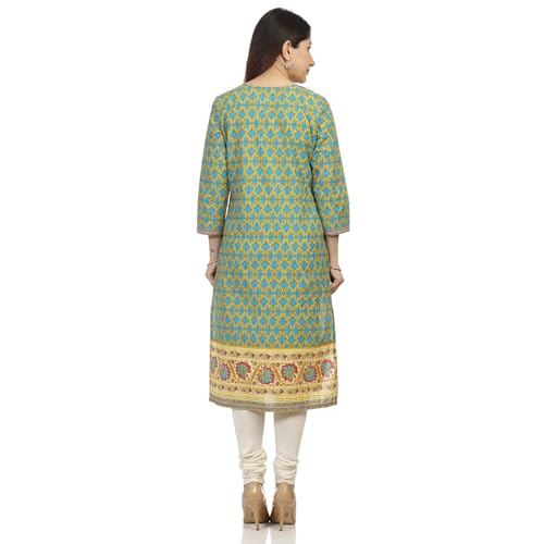 Image of Rangriti Womens Round Neck Printed Kurta