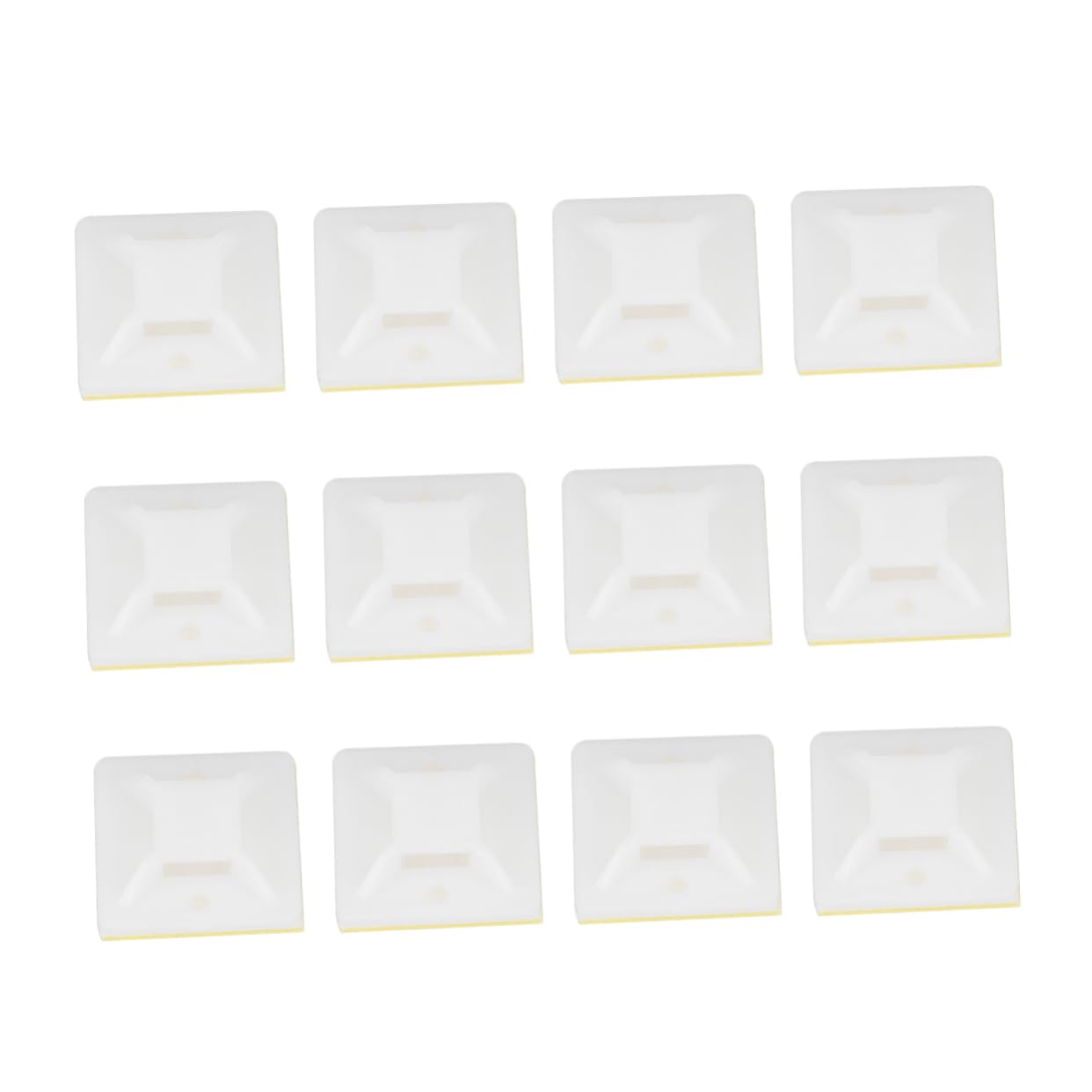 Base auto-adhésive pour gestion des câbles Homoyoyo 25x25mm fixation forte PA66