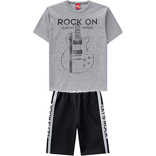 Kyly Conjunto Camiseta e Bermuda Meninos, Tam 4, Mescla
