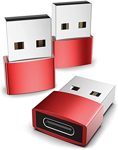 Syntech USB C Female to USB Male Adapter Pack of 3 Type C to USB A Converter Compatible with iPhone 13 12 Pro Max iPad Air 6 Apple Watch Series 7 AirPods 3 Samsung Galaxy etc,Silver